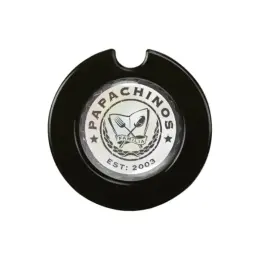 Round License Disc With Domed Sticker - Black